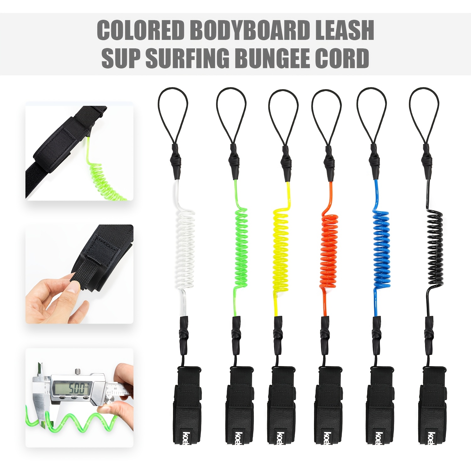 KOETSU 바디보드 리쉬, 5mm TPU 코일형 서핑 - Surfboard Leash 리뷰 및 가격
