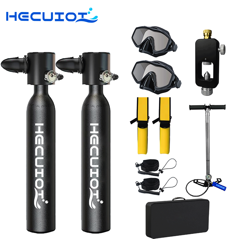 HECUIOI 미니 스쿠버 탱크 다이빙 장비 0.5L  - Snorkel Set 리뷰 및 가격
