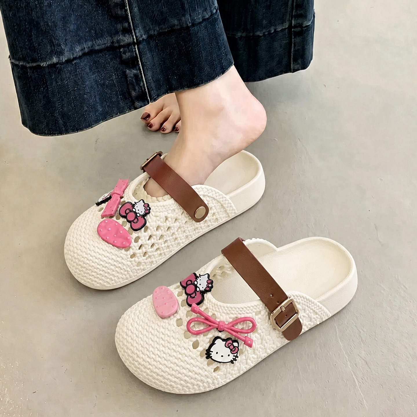 여름용 여성용 통풍 디자인 슬리퍼, 두꺼운 플랫폼, 미 - Water Shoes 리뷰 및 가격